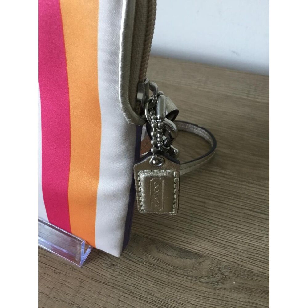Coach Julia Legacy Wristlet Multicolor Striped Card Case Wallet w/Hangtag - Picture 3 of 6
